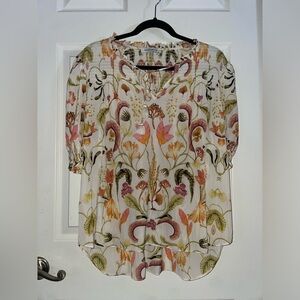 Rose & Olive Multicolor Floral Blouse